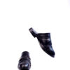 Jarikre Noir Cross-Strap Leather Mule for Men in Nigeria | Luxury Leather Slip-On Shoes