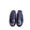 Jarikre Noir Weave Mule Loafers | Black Leather Backless Shoes for Men in Nigeria