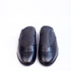 Jarikre Noir Weave Mule Loafers | Black Leather Backless Shoes for Men in Nigeria