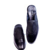 Jarikre Noir Weave Mule Loafers | Black Leather Backless Shoes for Men in Nigeria
