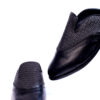 Jarikre Noir Weave Mule Loafers | Black Leather Backless Shoes for Men in Nigeria