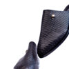 Jarikre Noir Woven Leather Mule for Men in Nigeria | Luxury Black Leather Slip-On Shoe