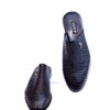 Jarikre Noir Woven Leather Mule for Men in Nigeria | Luxury Black Leather Slip-On Shoe
