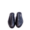 Jarikre Noir Woven Leather Mule for Men in Nigeria | Luxury Black Leather Slip-On Shoe