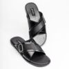 Jarikre Black Crossover Sandals