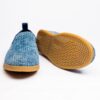 Jarikre blue woven slip on shoes for men on white background