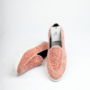 Jarikre pink textured slip on loafers for men on white background