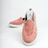 Jarikre pink textured slip on loafers for men on white background
