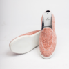 Jarikre pink textured slip on loafers for men on white background