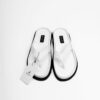 Jarikre white thong slippers for men on white background