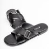 Jarikre Black Crossover Sandals